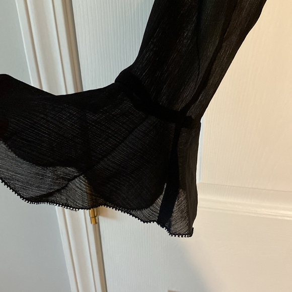 Dynamite Sheer Ruffled Crop Top - Picture 4 of 5